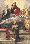 Pietro Faccini Christ and the Virgin Mary appear before St. Francis of Assisi oil painting